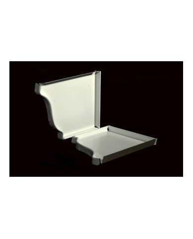 6", Aluminum Guttering Stop Ends, Left & Right. 6", Aluminum Guttering Stop Ends, Left & Right.
