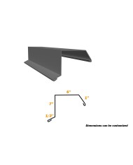 10 Ft, Eave Flashing, 2" x 10" x 2", 26 Gauge 10 Ft, Eave Flashing, 2" x 10" x 2", 26 Gauge