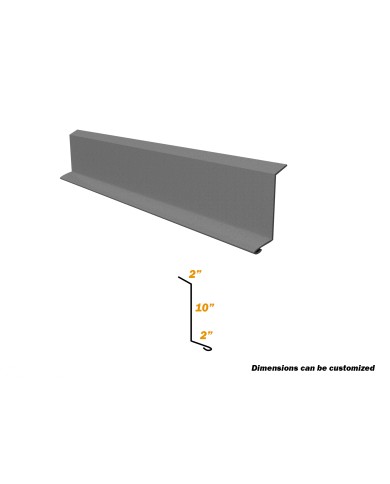 10 Ft, Eave Flashing, 2" x 10" x 2", 26 Gauge 10 Ft, Eave Flashing, 2" x 10" x 2", 26 Gauge