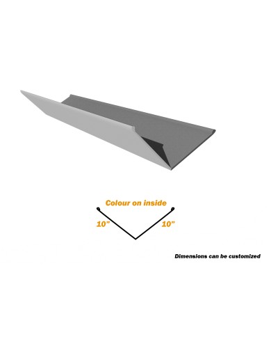 10 Ft, Valley Gutter,  10" x 10" , 26 Gauge 10 Ft, Valley Gutter,  10" x 10" , 26 Gauge