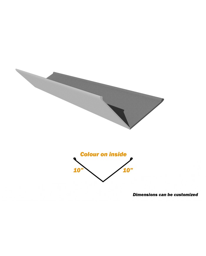 10 Ft, Valley Gutter,  10" x 10" , 26 Gauge 10 Ft, Valley Gutter,  10" x 10" , 26 Gauge