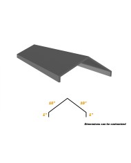 10 Ft, Ridge Caps, 1"x 10" x 10" x 1", 26 Gauge 10 Ft, Ridge Caps, 1"x 10" x 10" x 1", 26 Gauge