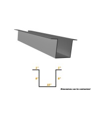 6", Aluminum Guttering Stop Ends, Left & Right.