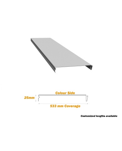 Clipless Standing Seam Soffits, 26 Gauge, 21" x  3 Ft Clipless Standing Seam Soffits, 26 Gauge, 21" x  3 Ft