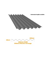 41", Industrial Seven Roofing Panel, 28 Gauge, 10 Ft 41", Industrial Seven Roofing Panel, 28 Gauge, 10 Ft