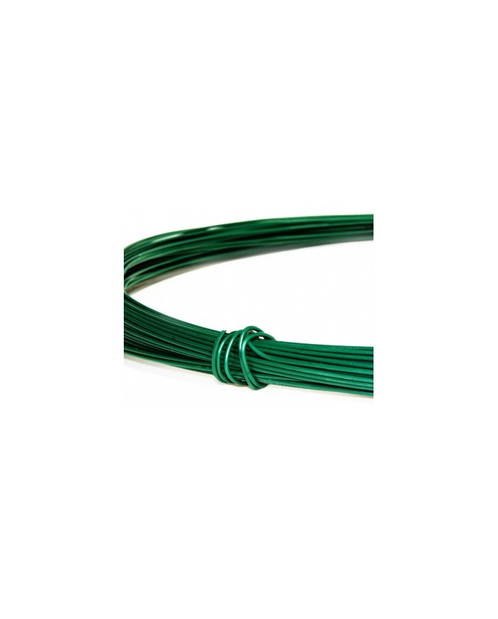 50ft Green PVC Coated Galvanized Wire, 10 Gauge. 50ft Green PVC Coated Galvanized Wire, 10 Gauge.